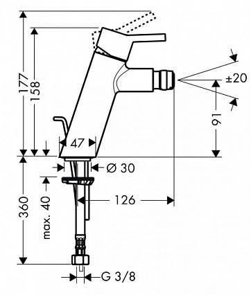 Смеситель для биде Hansgrohe Talis S2 32240000