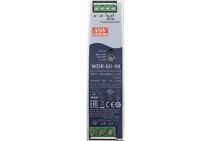 Промышленный источник питания Mean Well AC-DC WDR-60-48 Т03521299