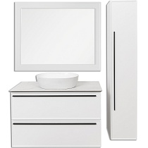 Зеркало La Fenice Cubo 80x60 см белый матовый FNC-02-CUB-B-80-60