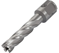 Сверло корончатое по металлу WOLFSTAR 18x55 мм, Р6М5К5, хв-к Universal/Weldon 19 мм cw00210