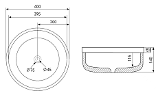 Раковина Abber Bequem AC2103MB 40 см матовый черный