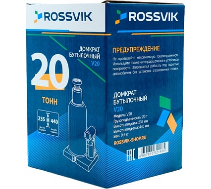 Домкрат бутылочный Rossvik г/п 32,0т V32