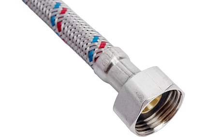 Подводка для воды СТМ сталь 1/2", гайка-гайка, 150 cм CWFHF150