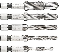 Набор самонарезающих сверл по металлу DeWalt IMPACT 5 шт DT50060-QZ