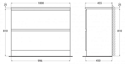 Мебель для ванной BelBagno Albano 100 см напольная, Rovere Rustico