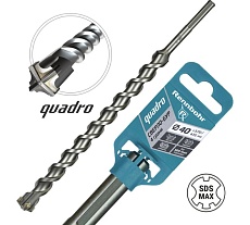 Бур по бетону RENNBOHR Quadro SDS-Max 4 грани 40x570/435 мм 724057