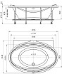 Акриловая ванна Радомир Лагуна 185х124