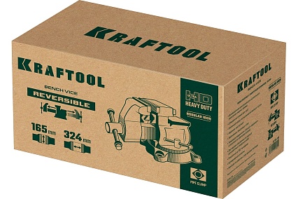 Слесарные тиски Kraftool Reversible 165 мм, расход 324 мм 32705-165
