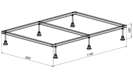 Каркас для поддона Allen Brau 8.00004 120x90