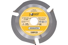 Диск пильный по дереву Speedcutter 125 мм, 3 зуба Pobedit 5309125