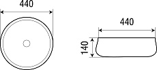 Раковина WeltWasser ELBACH 3210 44 см, 10000003853 белый глянец