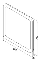 Зеркало Iddis Edifice 100x70 см с подсветкой