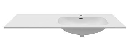 Раковина Vincea Elise 120 см Corian, белый матовый, правая VCB-4EL120MW-R