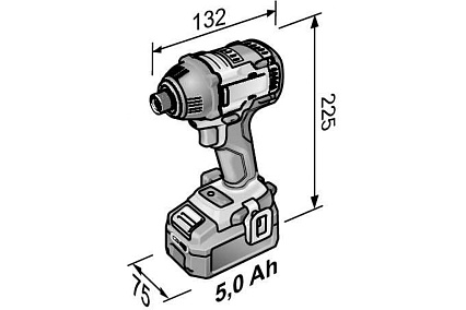 Трехскоростной ударный аккумуляторный шуруповерт Flex ID 1/4" 18.0-EC/5.0 Set 504920