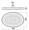 Верхний душ Nobili AD139/71CR 30x20 см Chrome