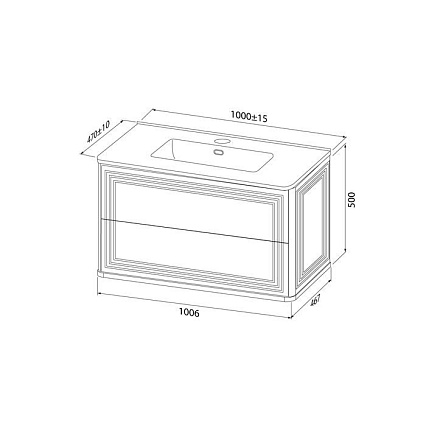 Тумба с раковиной Iddis Oxford Neo 100 см белый матовый OXN10W0i95K