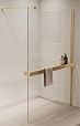 Душевая перегородка Vincea Walk-In VSW-1HR900CLG 90x200 матовое золото, прозрачное