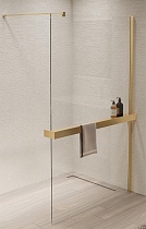 Душевая перегородка Vincea Walk-In VSW-1HR900CLG 90x200 матовое золото, прозрачное