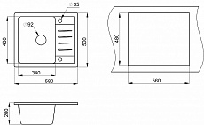 Кухонная мойка Granula Standart ST-5803 58 см белый