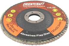 Диск лепестковый торцевой по металлу (10 шт; 125x22.2 мм; P80) Orientcraft OCF1252280