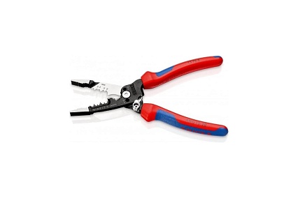 Электромонтажные клещи Knipex 7-в-1, зачистка 18-10 awg, 20-12 awg, рез 15 мм KN-13728