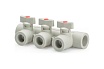 Коллектор с шаровыми кранами Lammin ppr 25x3 30/1 серый Lm31081003025G