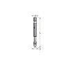 Сверло для стекла и керамики WP D10 мм, L93 мм, хвостовик HEX1/4" WPW HMZ1004