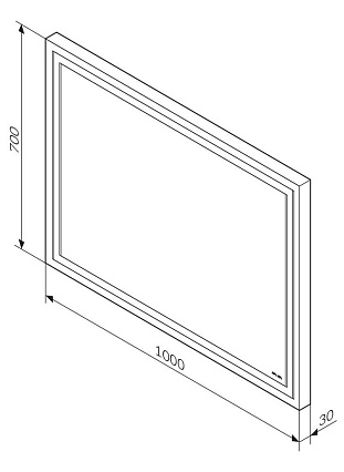 Зеркало Am.Pm Gem 100 см с подсветкой, M91AMOX1001WG