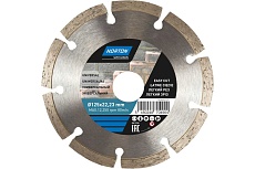 Алмазный диск с сегментированной кромкой 125x22.2, универсальный NORTON 70184601271