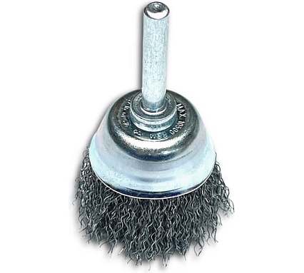 Щетка чашка гофрированная Lessmann Д40, STA 0.30 мм, хвостовик 6 мм 434162