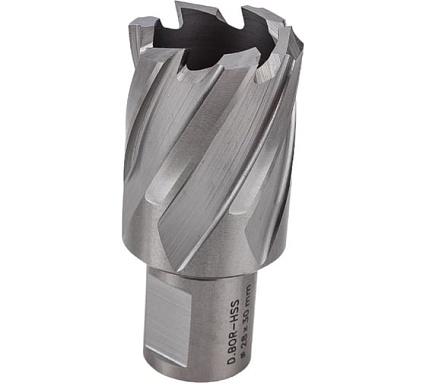 Сверло корончатое HSS по металлу (28х30/63 мм; Weldon 19) D.BOR CD-HSS-030-028-W