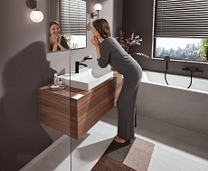 Смеситель для раковины Hansgrohe Vivenis 110 75022670 матовый черный