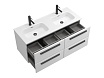 Мебель для ванной Cezares Eco-Cer-N 120 см, 4 ящика Bianco Lucido
