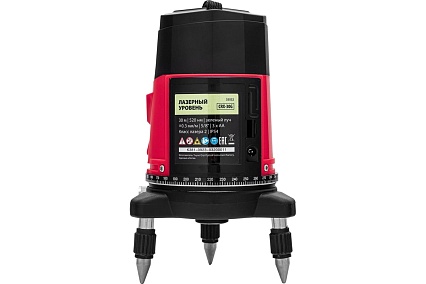 Лазерный уровень MTX crx-30g, 30 м, зеленый луч, батарейки, резьба 5/8" 35032