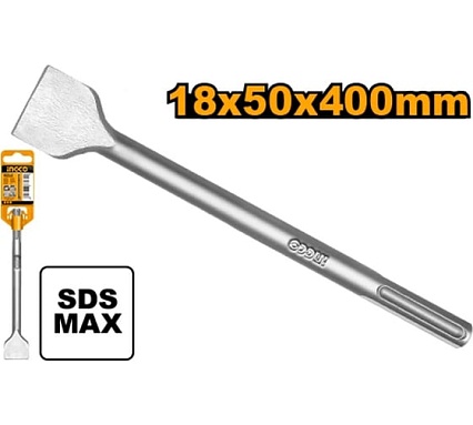 Зубило плоское 18x400x50 мм, SDS Max Ingco DBC0224002