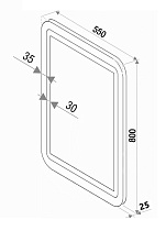 Зеркало Континент Lucia LED 55x80 см с подсветкой ЗЛП52