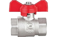 Шаровой Кран DOUBLE-LIN латунный резьбовой, бабочка ВР/ВР 1&quot; LL1042 (1&quot;)