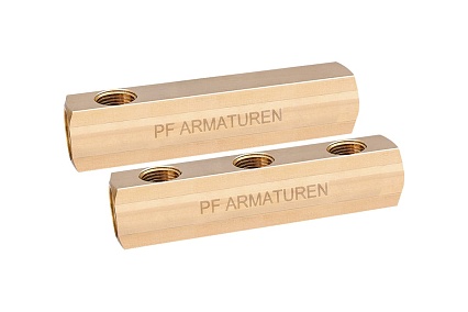 Коллектор PROFACTOR латунный, односторонний в/в 3/4" х 3 вых 1/2"вн PF MF 258.3