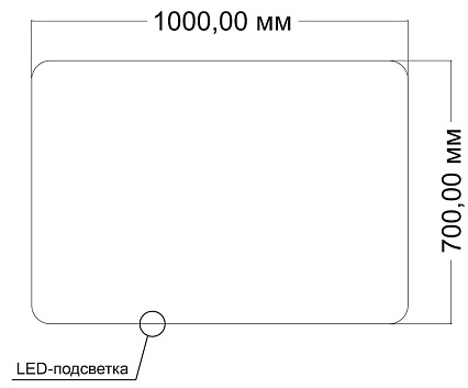 Зеркало Vincea VLM-3BE1007 100x70 см, сенсорный выключатель, диммер Зеркало Vincea VLM-3BE1007 100x70 см, сенсорный выключатель, диммер