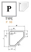 Поддон для душа Cezares TRAY-A-P-100-15-W 100x100 пятиугольный