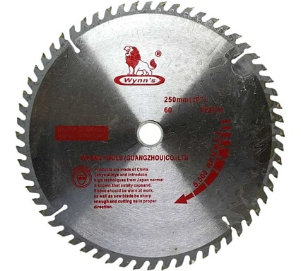 Диск пильный WYNNS тв. спл. 250х25,4мм, z=60, W0048 Tools 00000019921