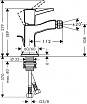 Смеситель для биде Hansgrohe Metropol Classic 31320090 хром/зол