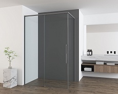 Душевой уголок Vincea Ultima VSR-7UL9012CLGM 120x90 вороненая сталь, прозрачное