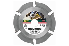 Диск пильный по дереву 125х22.2 мм, 6 зубьев с карбидными вставками FIT 37636