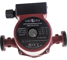 Циркуляционный насос Grosseto 25/8-1180 мм, 220V, 120 W GRS (с кабелем) 2012190 25/8-1 120 W
