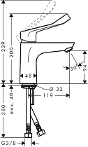 Смеситель для раковины Hansgrohe Focus Care 31917000