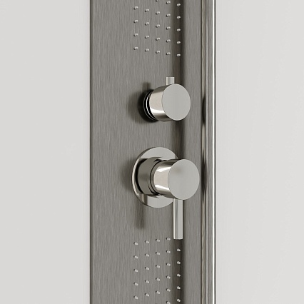 Душевая кабина Black&White Galaxy G8708N 110x80 брашированный никель