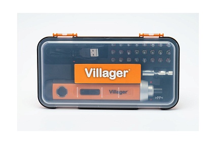 Аккумуляторная отвертка Villager VLN SDL 5.0V набор из 24 бит 067787