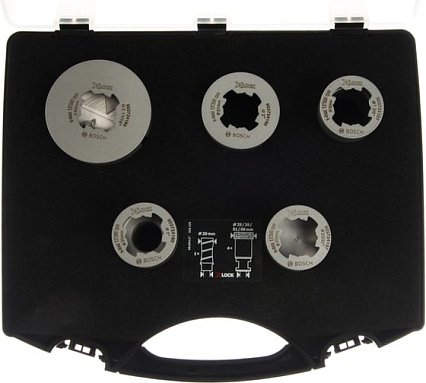 Набор алмазных коронок Dry Speed X-LOCK (25-68 мм; 5 шт.) Bosch 2608599037