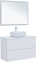 Мебель для ванной Aquanet Арт 100 см со столешницей, белый матовый